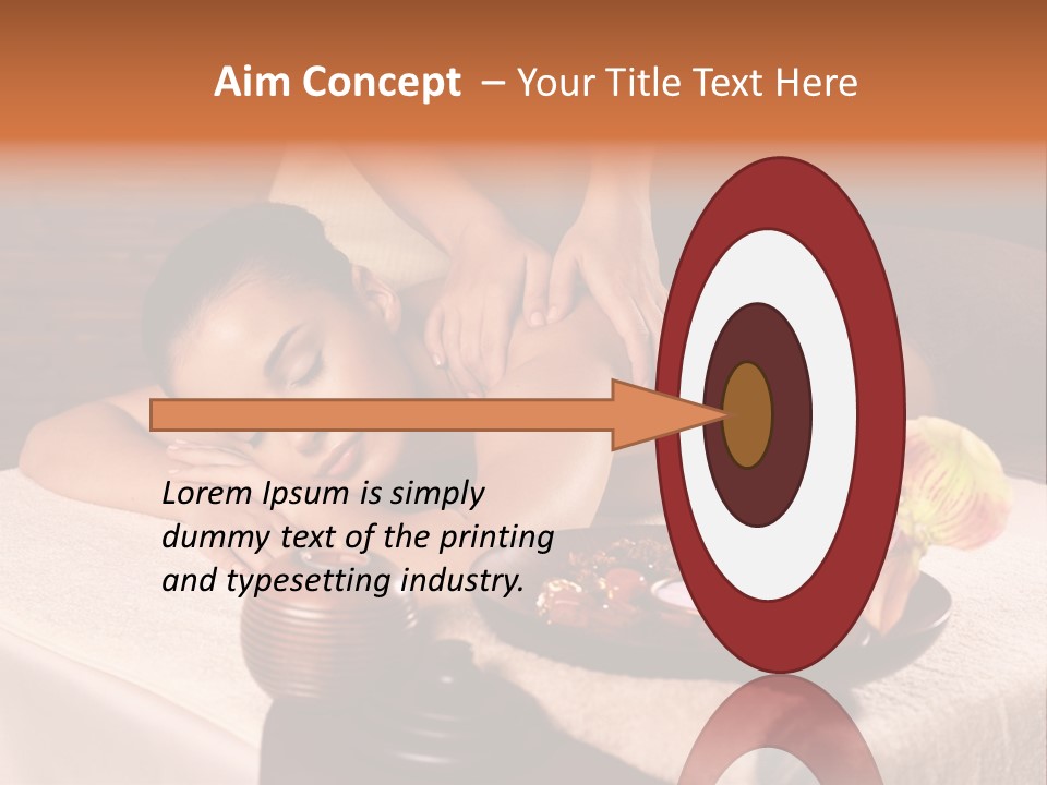 Beautiful Female Massaging PowerPoint Template