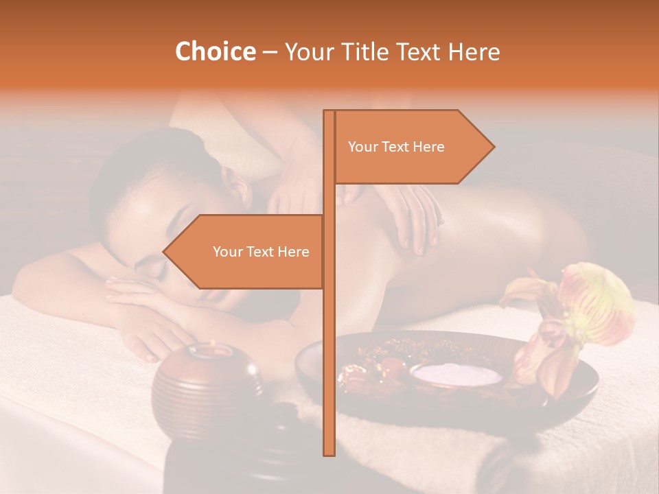Beautiful Female Massaging PowerPoint Template