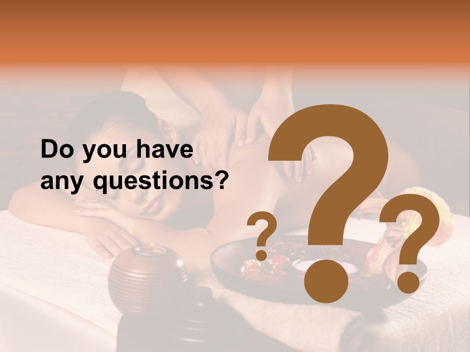 Beautiful Female Massaging PowerPoint Template