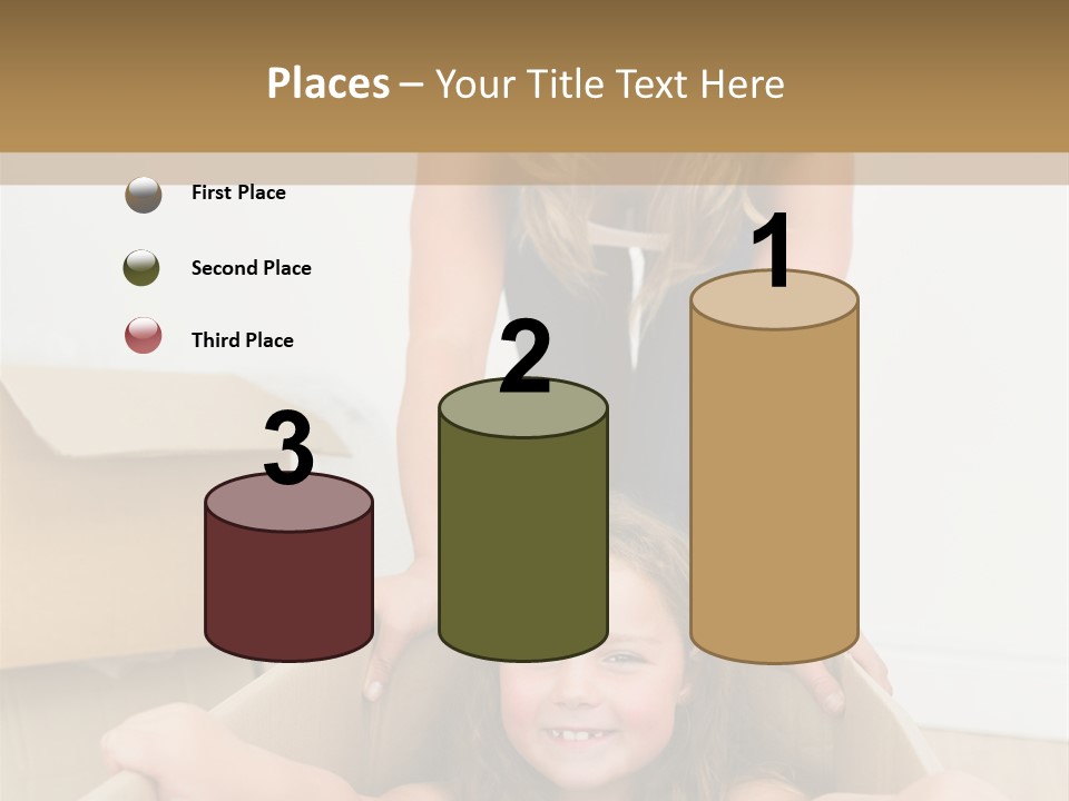 Long Hair Fair Hair Happy Looking At Camera PowerPoint Template