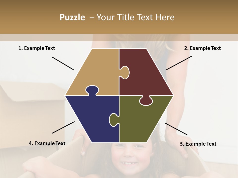 Long Hair Fair Hair Happy Looking At Camera PowerPoint Template