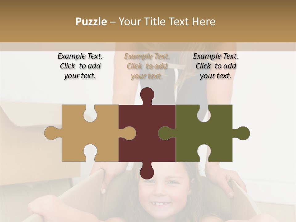 Long Hair Fair Hair Happy Looking At Camera PowerPoint Template