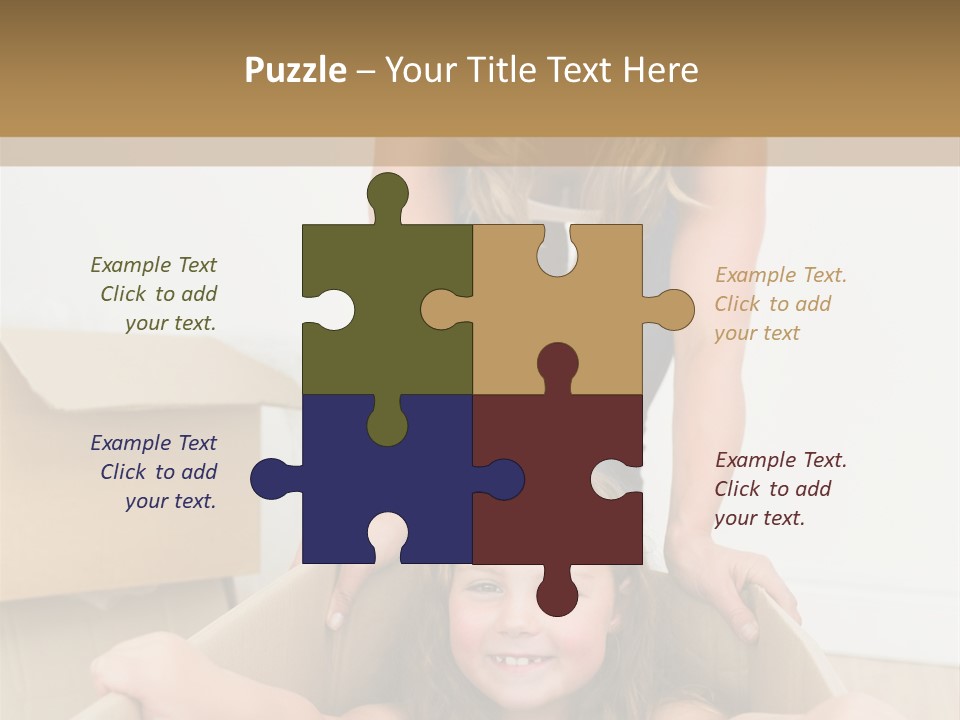 Long Hair Fair Hair Happy Looking At Camera PowerPoint Template