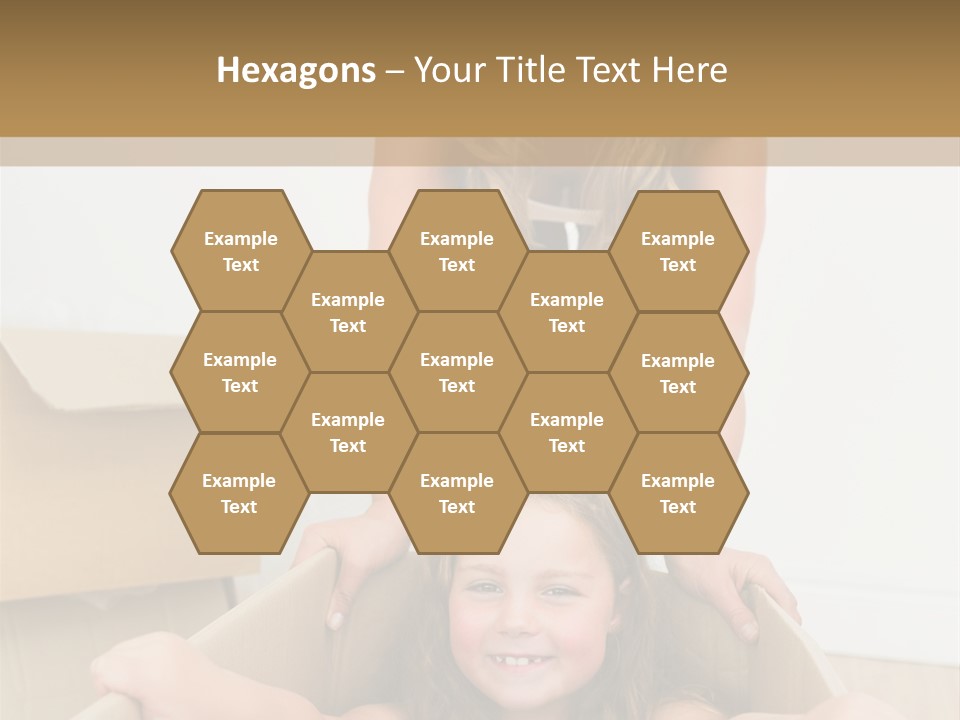 Long Hair Fair Hair Happy Looking At Camera PowerPoint Template