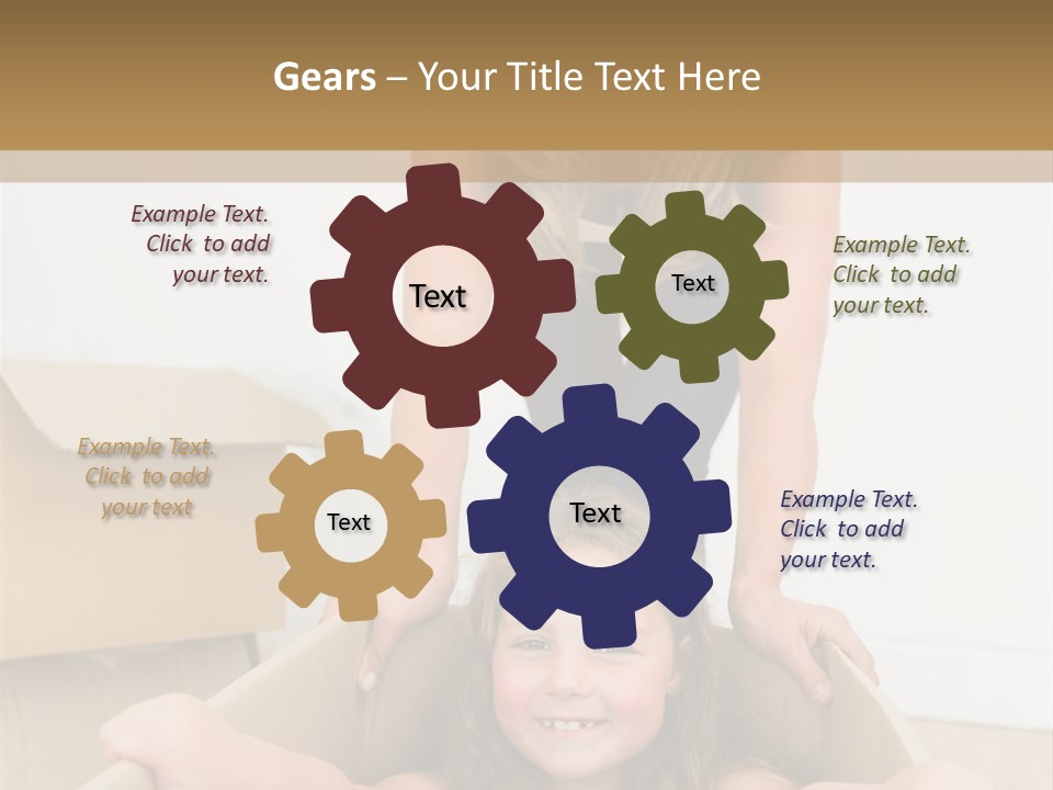 Long Hair Fair Hair Happy Looking At Camera PowerPoint Template