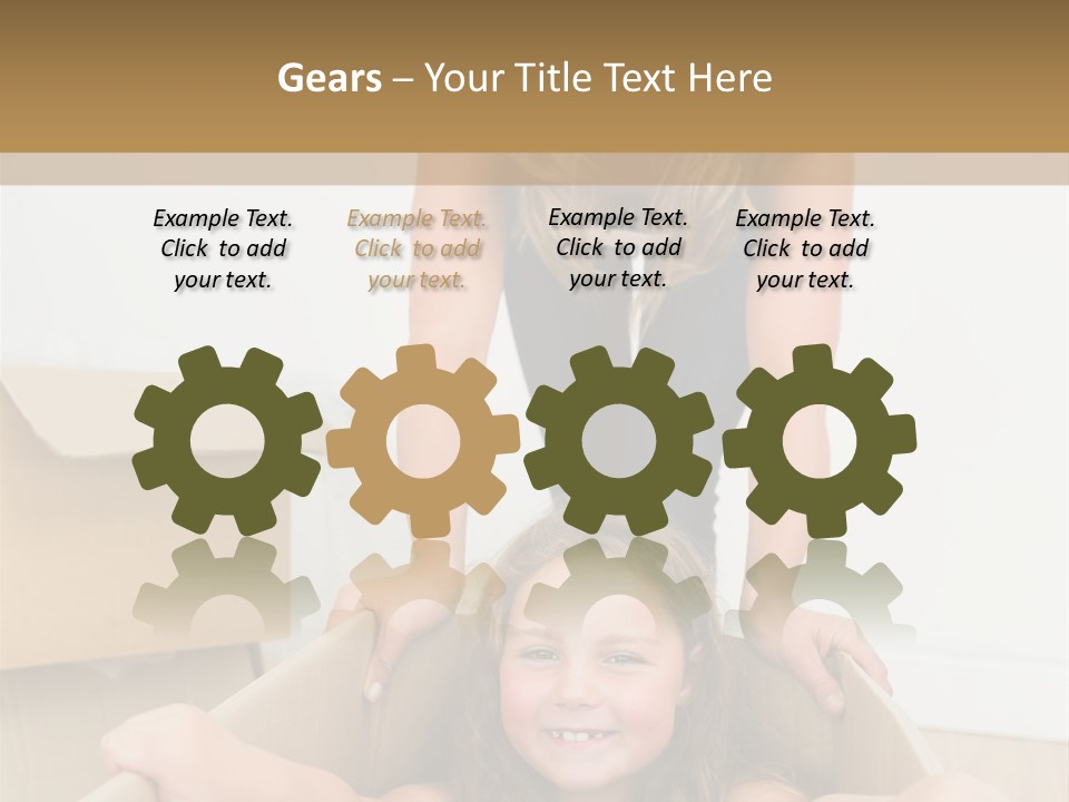 Long Hair Fair Hair Happy Looking At Camera PowerPoint Template