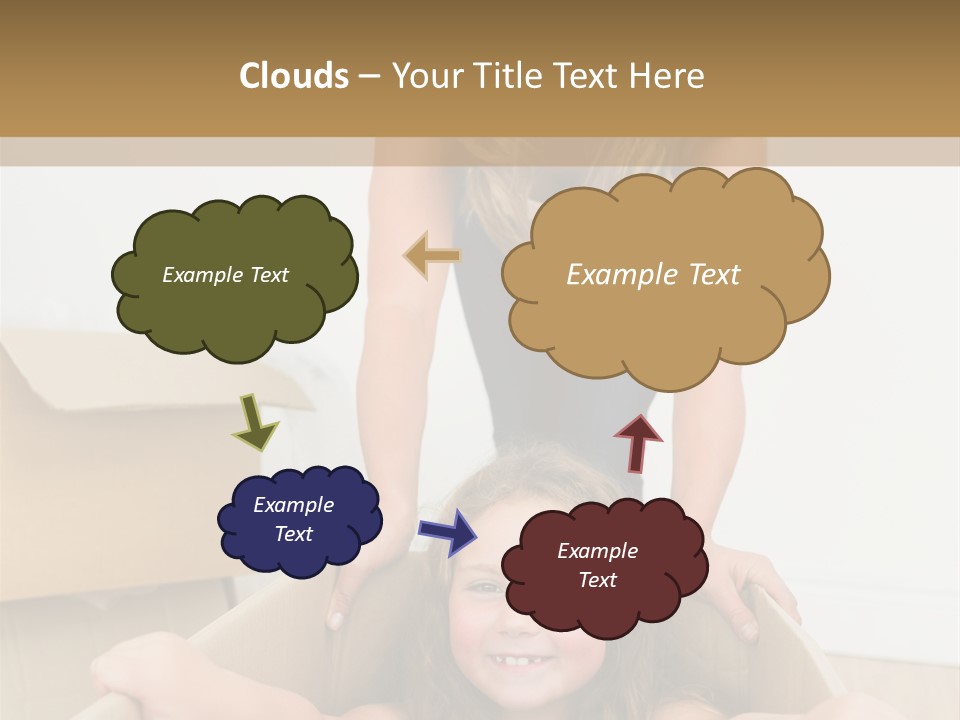 Long Hair Fair Hair Happy Looking At Camera PowerPoint Template