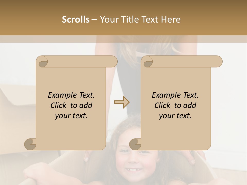 Long Hair Fair Hair Happy Looking At Camera PowerPoint Template
