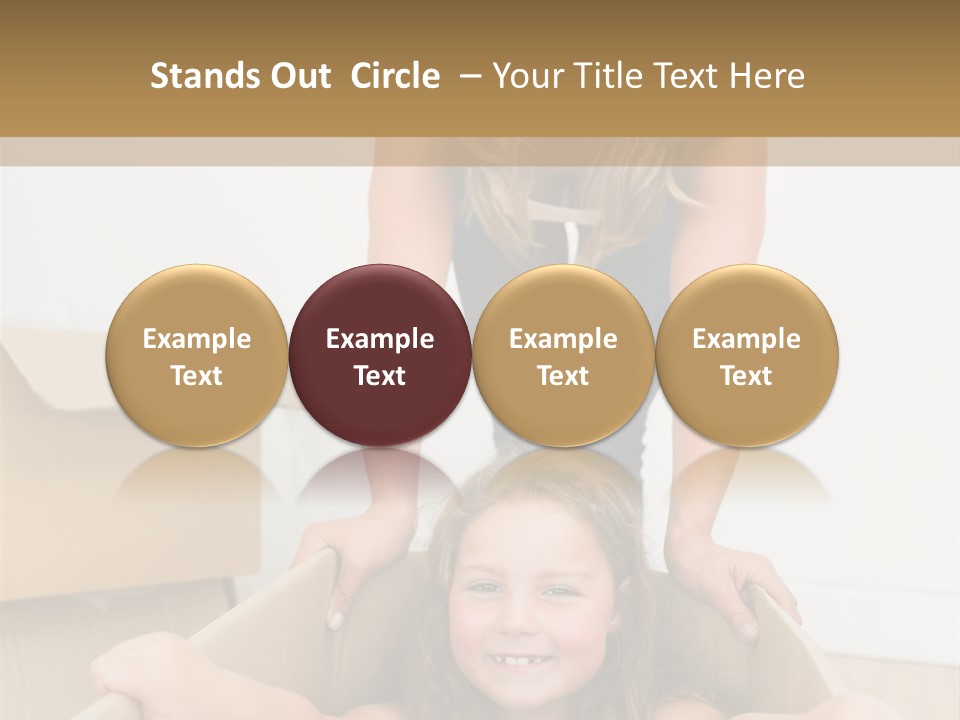 Long Hair Fair Hair Happy Looking At Camera PowerPoint Template