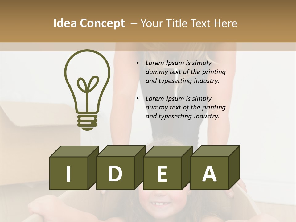 Long Hair Fair Hair Happy Looking At Camera PowerPoint Template