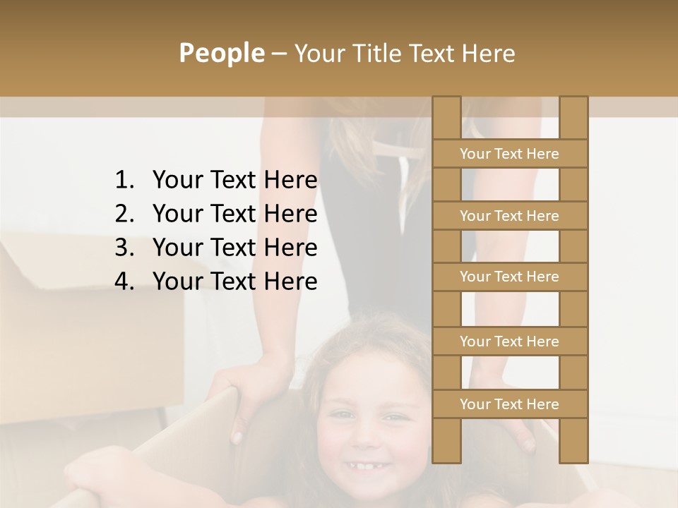 Long Hair Fair Hair Happy Looking At Camera PowerPoint Template