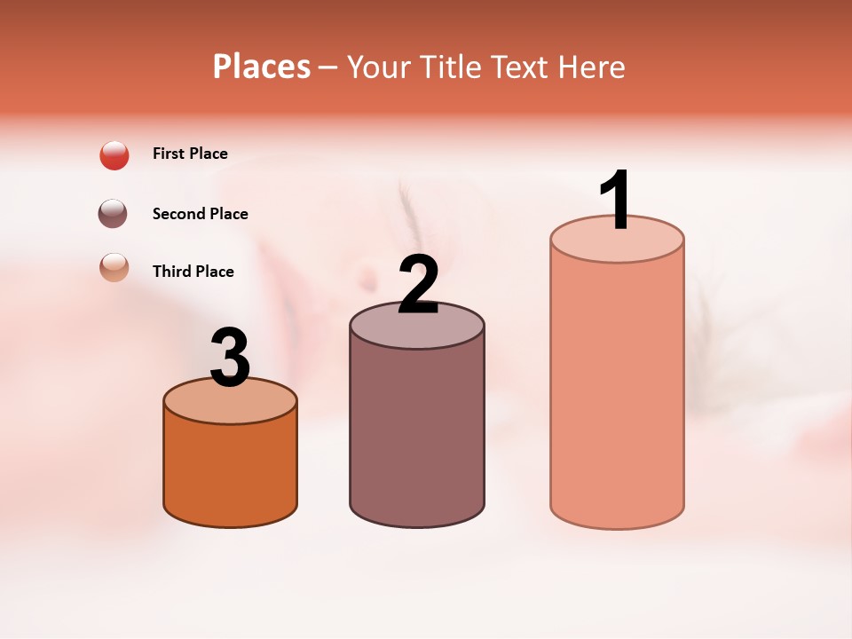 A Baby Is Sleeping On A White Blanket PowerPoint Template