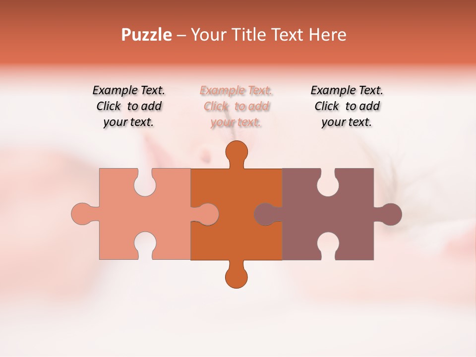 A Baby Is Sleeping On A White Blanket PowerPoint Template