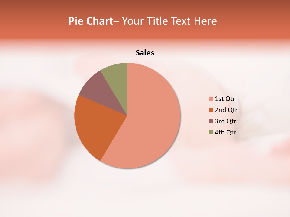 A Baby Is Sleeping On A White Blanket PowerPoint Template