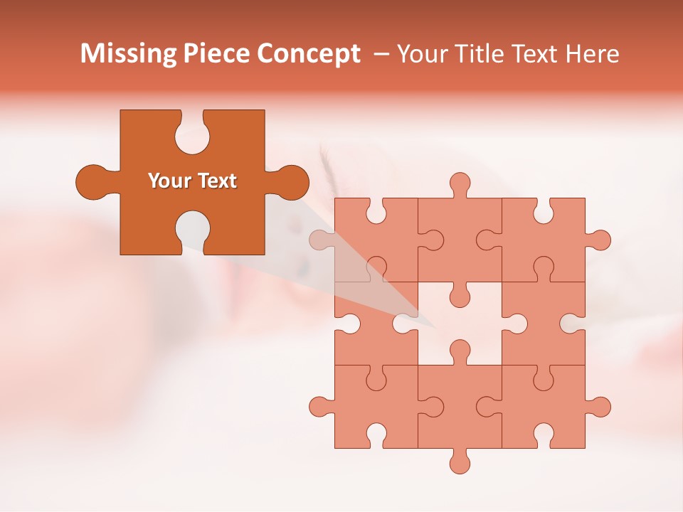 A Baby Is Sleeping On A White Blanket PowerPoint Template