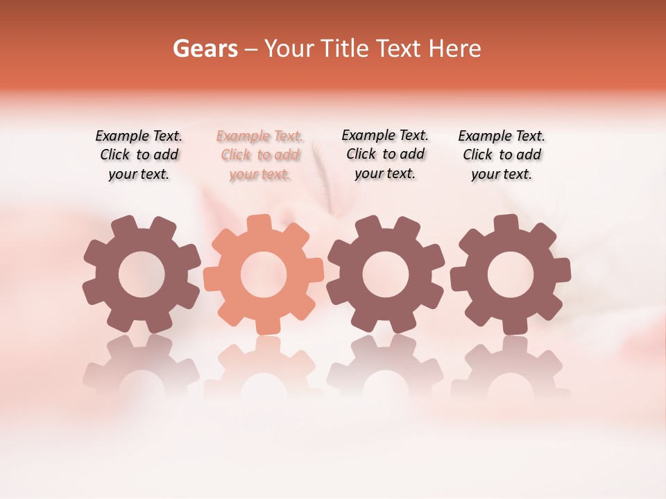 A Baby Is Sleeping On A White Blanket PowerPoint Template