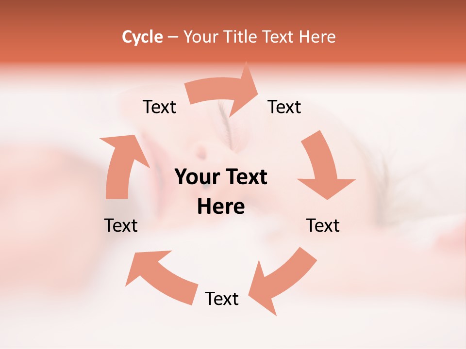 A Baby Is Sleeping On A White Blanket PowerPoint Template