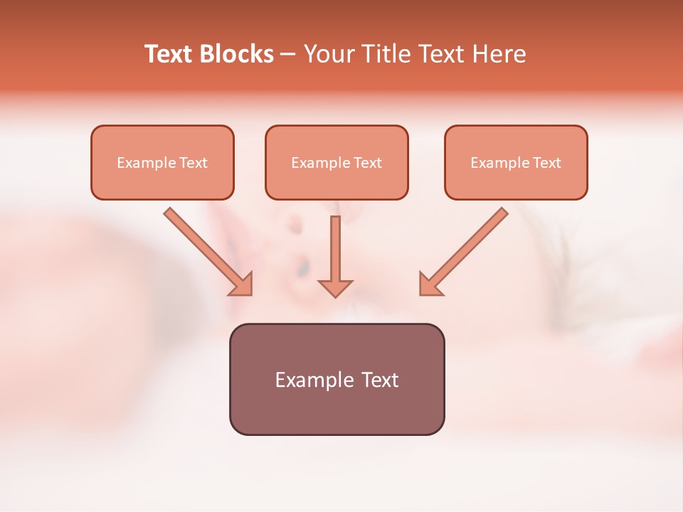 A Baby Is Sleeping On A White Blanket PowerPoint Template