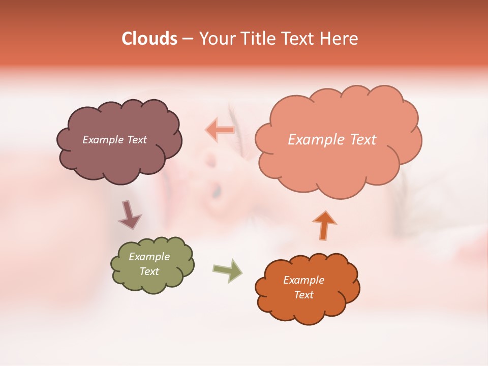 A Baby Is Sleeping On A White Blanket PowerPoint Template