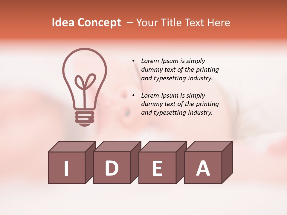 A Baby Is Sleeping On A White Blanket PowerPoint Template