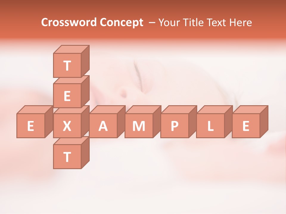 A Baby Is Sleeping On A White Blanket PowerPoint Template