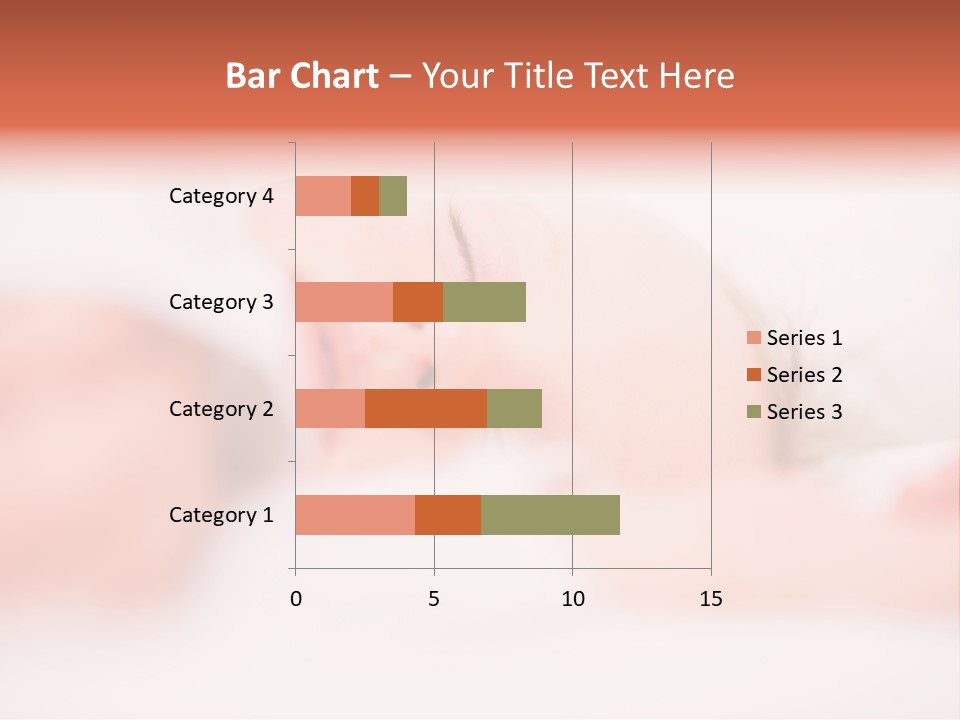 A Baby Is Sleeping On A White Blanket PowerPoint Template