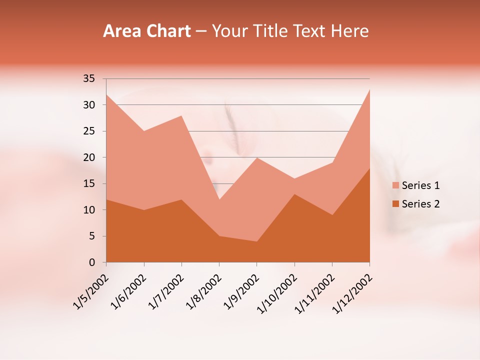 A Baby Is Sleeping On A White Blanket PowerPoint Template