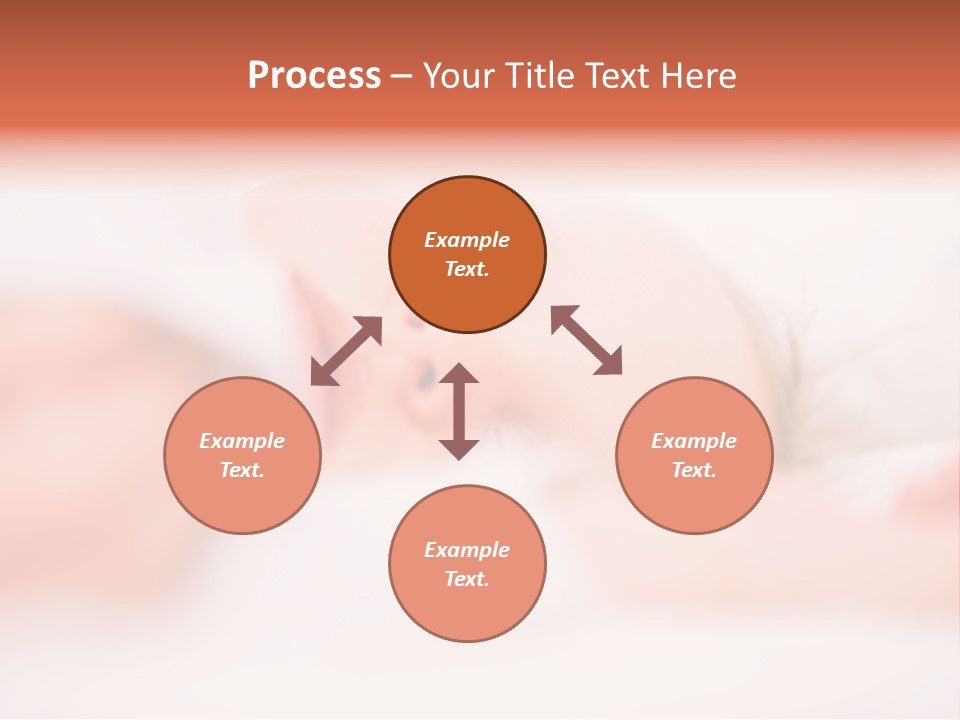 A Baby Is Sleeping On A White Blanket PowerPoint Template