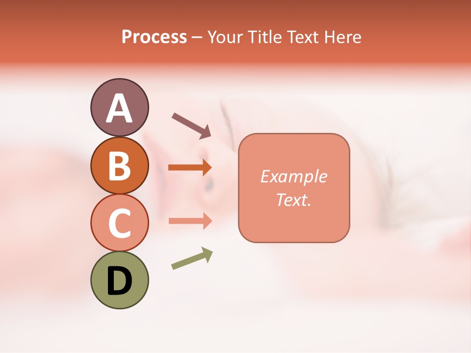 A Baby Is Sleeping On A White Blanket PowerPoint Template