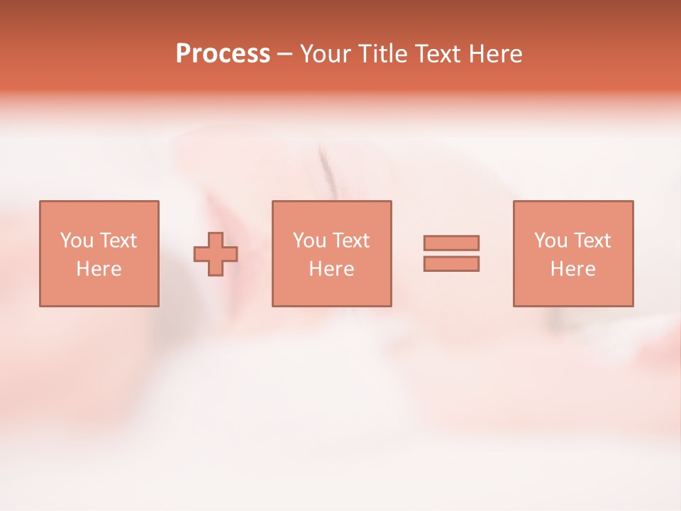 A Baby Is Sleeping On A White Blanket PowerPoint Template