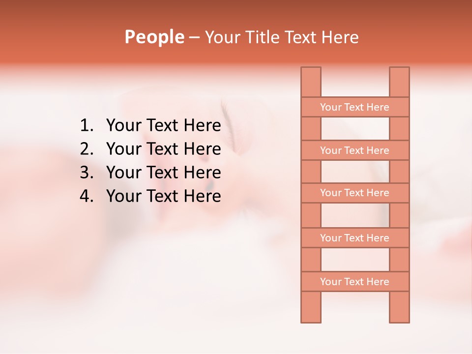 A Baby Is Sleeping On A White Blanket PowerPoint Template