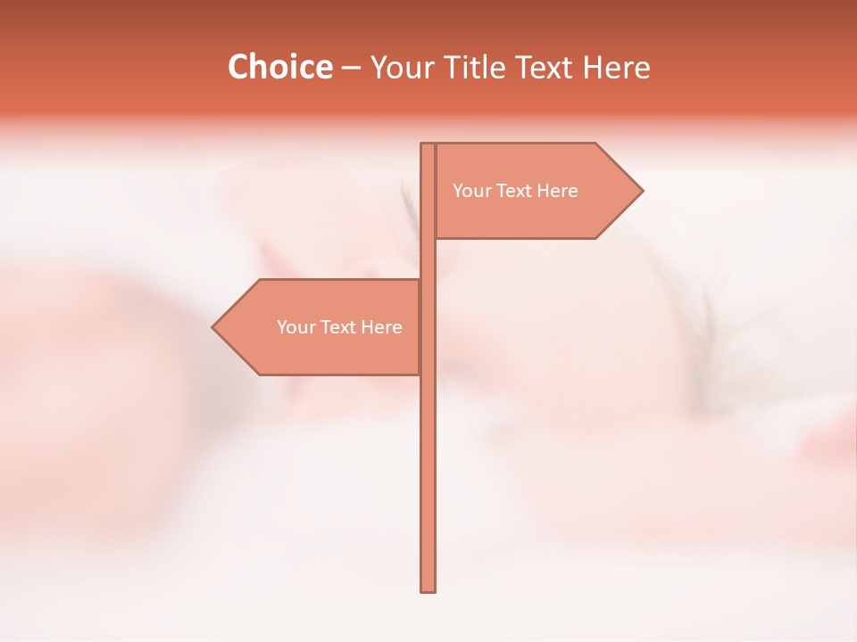 A Baby Is Sleeping On A White Blanket PowerPoint Template