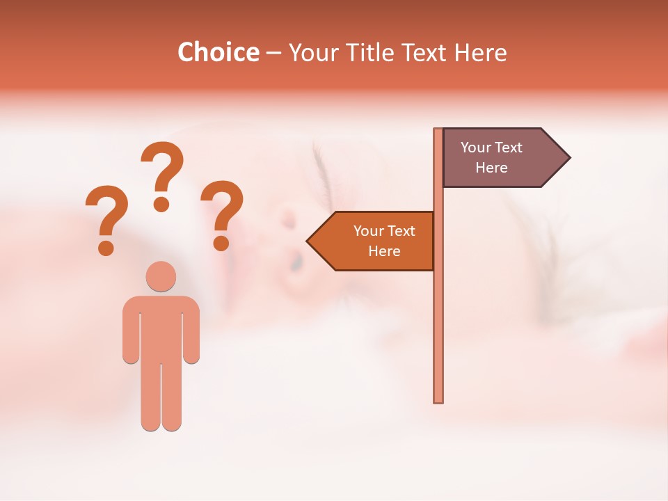 A Baby Is Sleeping On A White Blanket PowerPoint Template