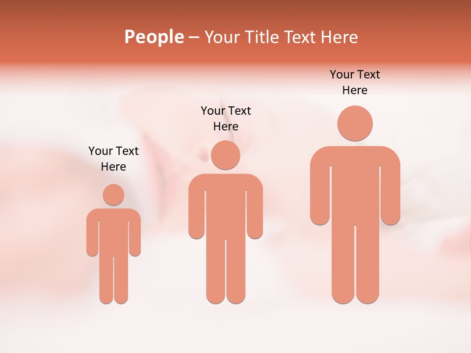 A Baby Is Sleeping On A White Blanket PowerPoint Template