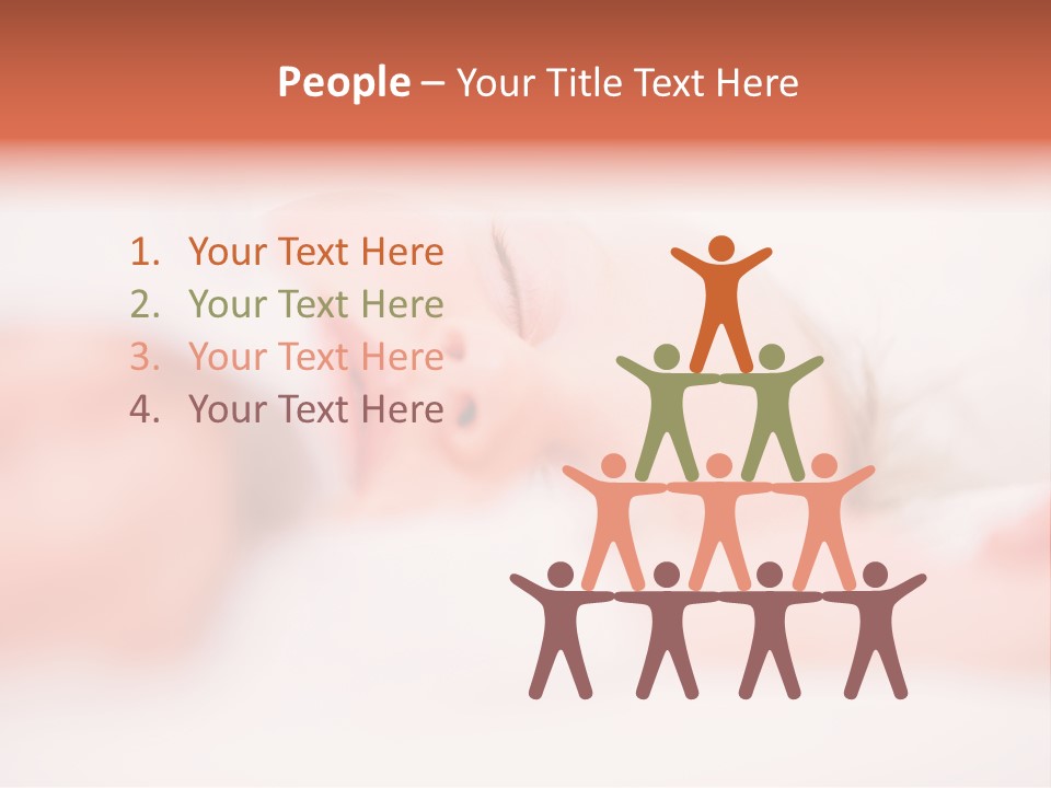 A Baby Is Sleeping On A White Blanket PowerPoint Template