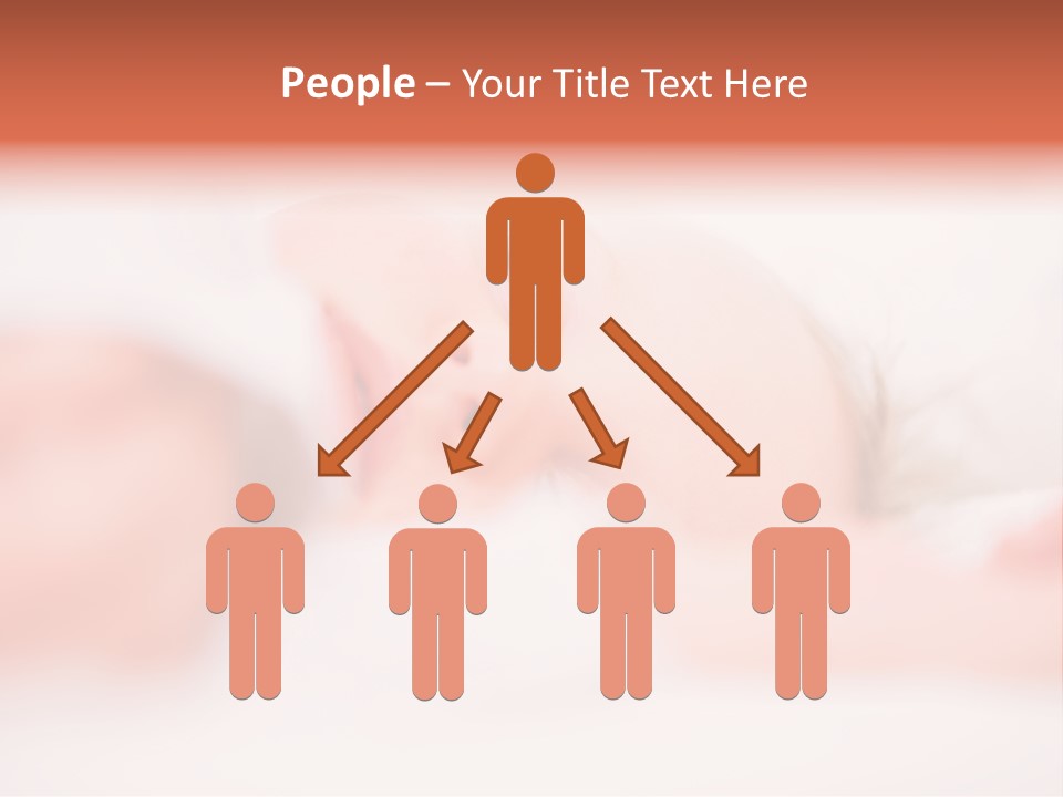 A Baby Is Sleeping On A White Blanket PowerPoint Template