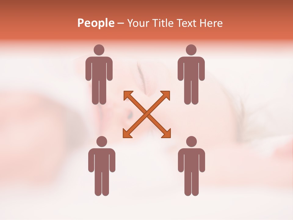 A Baby Is Sleeping On A White Blanket PowerPoint Template