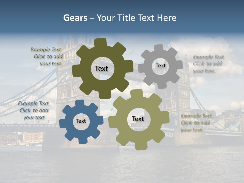 Gear Bike Cogs PowerPoint Template