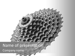 Gear Bike Cogs PowerPoint Template