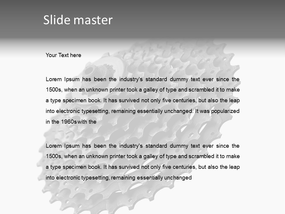 Gear Bike Cogs PowerPoint Template