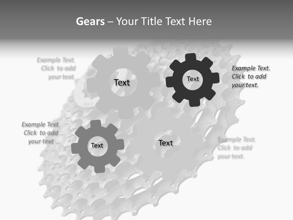 Gear Bike Cogs PowerPoint Template