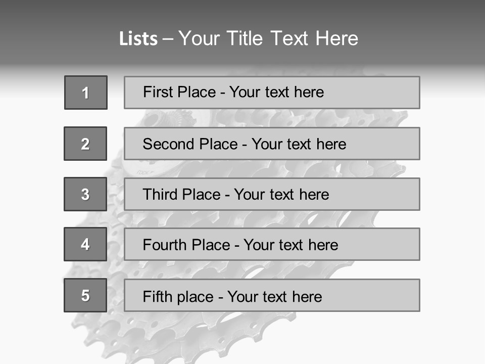 Gear Bike Cogs PowerPoint Template