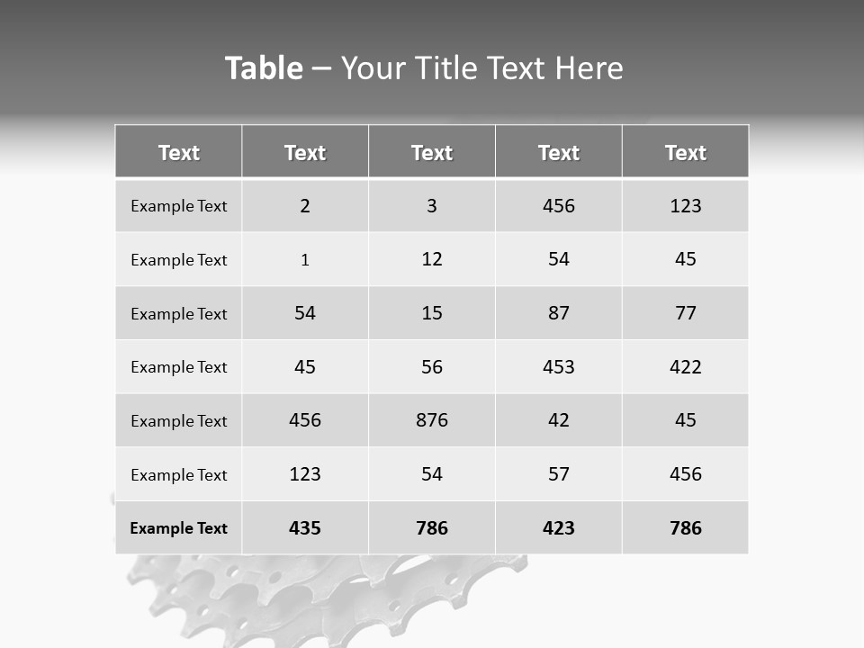Gear Bike Cogs PowerPoint Template