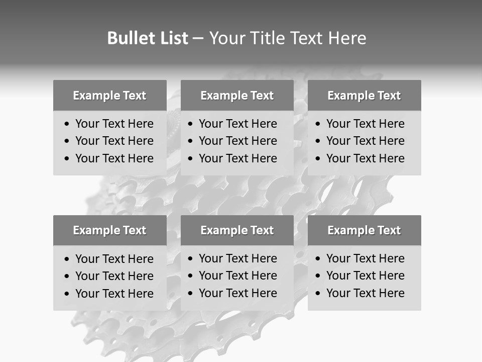 Gear Bike Cogs PowerPoint Template