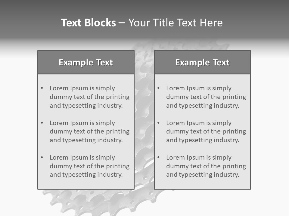 Gear Bike Cogs PowerPoint Template