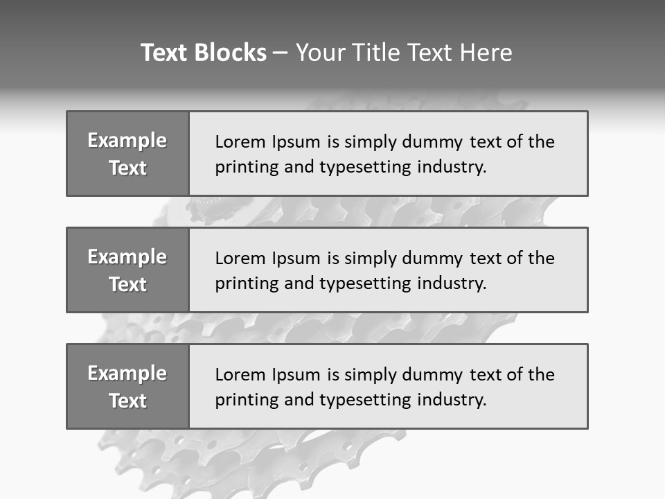 Gear Bike Cogs PowerPoint Template