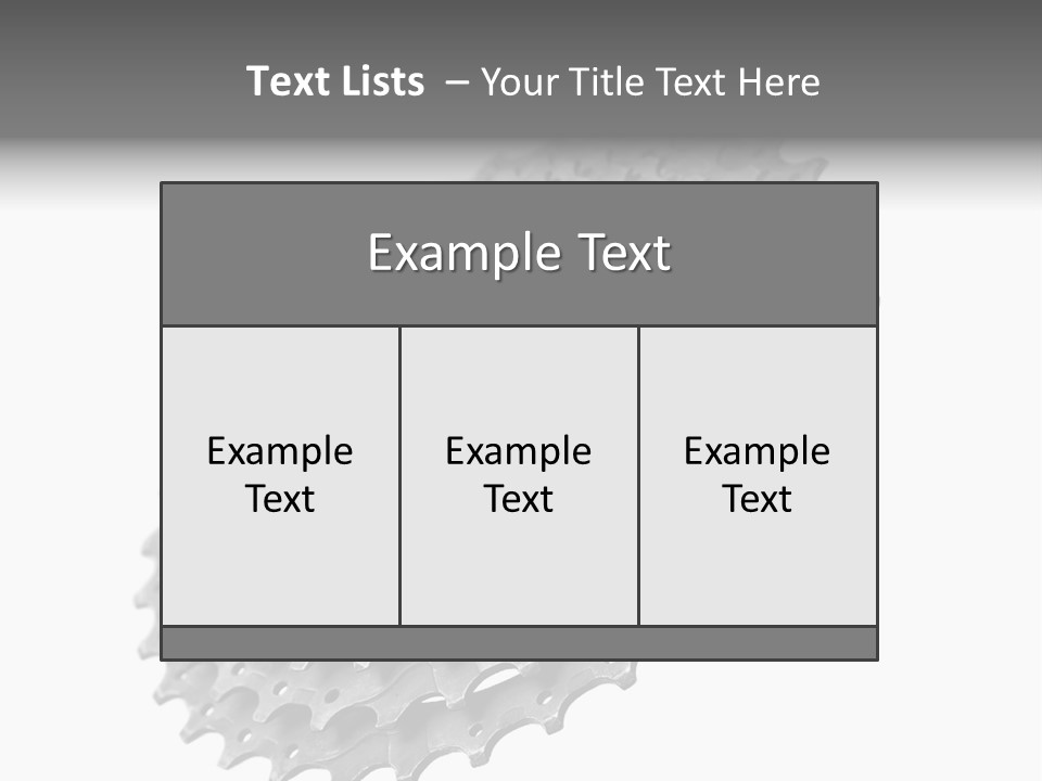 Gear Bike Cogs PowerPoint Template