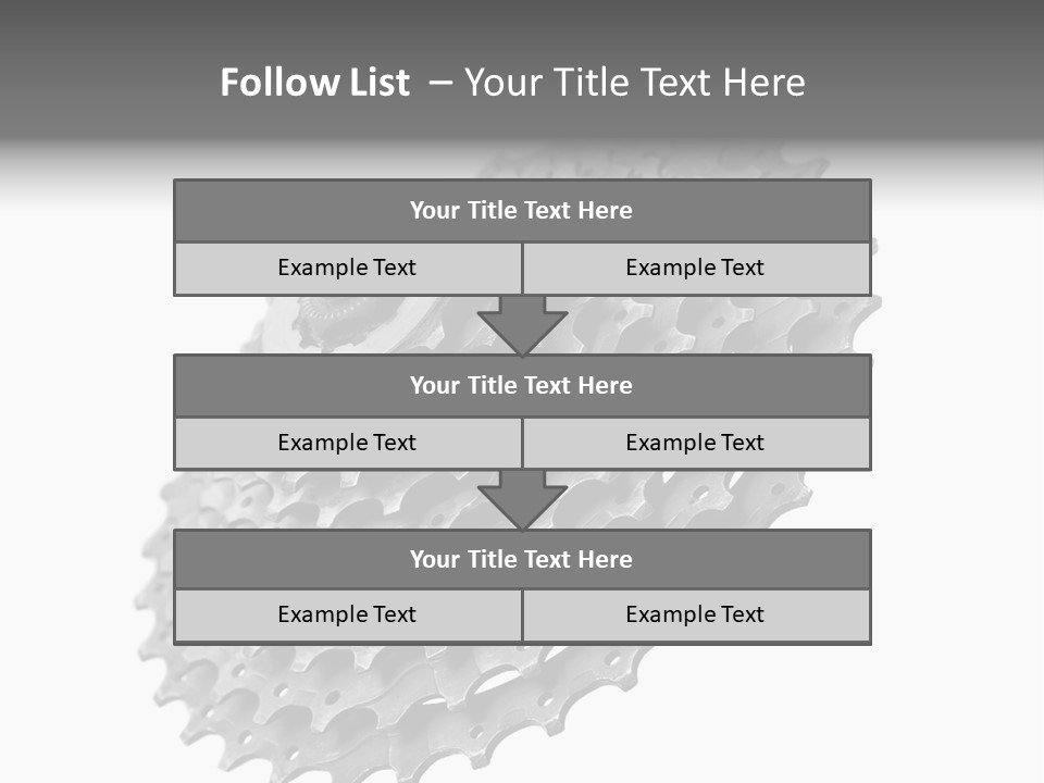 Gear Bike Cogs PowerPoint Template