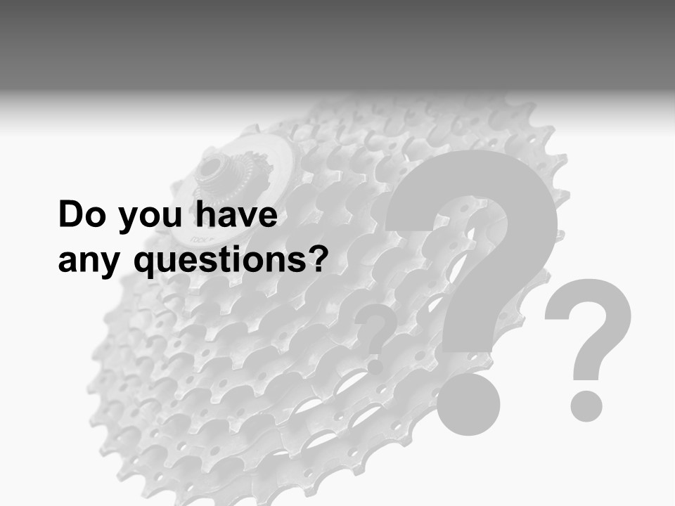 Gear Bike Cogs PowerPoint Template