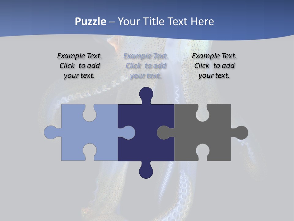 Sea Jewels Art Longfin Squid PowerPoint Template